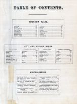 Table of Contents, Shiawassee County 1875